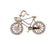 Elegant Pin Bicycle Flower Snowflake Imitation Pearl Alloy Inlay Rhinestones Women'S Brooches