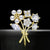 Elegant Pin Flower Alloy Plating Women'S Brooches