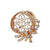 Elegant Pin Flower Alloy Plating Women's Brooches