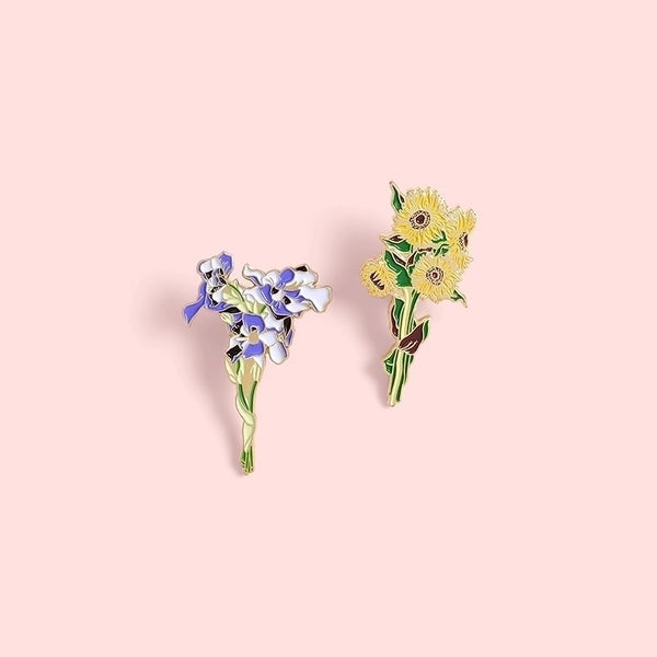 Elegant Pin Flower Alloy Stoving Varnish Women'S Brooches