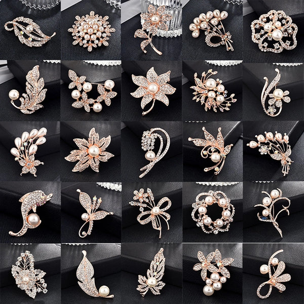 Elegant Pin Flower Alloy Women's Brooches