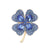 Elegant Pin Four Leaf Clover Metal Inlay Glass Women's Brooches