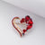 Elegant Pin Heart Shape Alloy Plating Zircon Women's Brooches