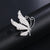 Elegant Pin Leaf Flower Butterfly Alloy Plating Inlay Rhinestones Pearl Women'S Brooches