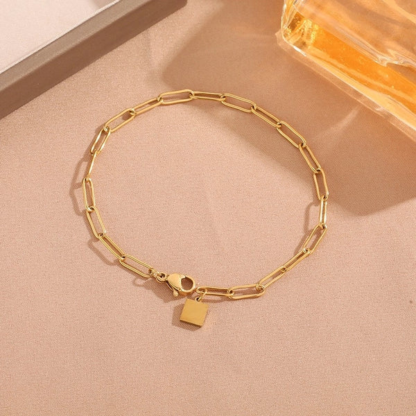 Elegant Preppy Style Commute Geometric 304 Stainless Steel 18K Gold Plated Bracelets In Bulk