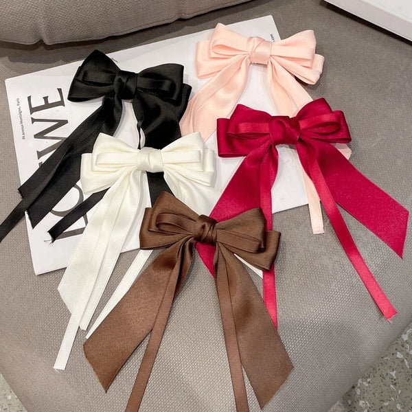 Elegant Princess Women's Bow Knot Satin Hair Clip