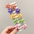 Elegant Rainbow Fruit Flower Arylic Cloth Rubber Band 1 Set