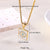 Elegant Retro Devil's Eye Rose Stainless Steel Enamel Plating 18k Gold Plated Pendant Necklace