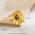 Elegant Retro Geometric Flower Stainless Steel Plating 18k Gold Plated Open Rings