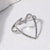 Elegant Retro Geometric Leaf Heart Shape Stainless Steel Plating Open Rings