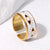 Elegant Retro Geometric Leaf Heart Shape Stainless Steel Plating Open Rings