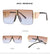 Elegant Retro Geometric Pc Special-shaped Mirror Frameless Women's Sunglasses