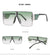 Elegant Retro Geometric Pc Special-shaped Mirror Frameless Women's Sunglasses