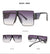 Elegant Retro Geometric Pc Special-shaped Mirror Frameless Women's Sunglasses