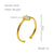 Elegant Retro Geometric Stainless Steel Plating Inlay Zircon 18k Gold Plated Open Rings