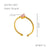 Elegant Retro Geometric Stainless Steel Plating Inlay Zircon 18k Gold Plated Open Rings