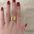 Elegant Retro Lady Geometric Titanium Steel Plating 18k Gold Plated Rings