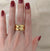 Elegant Retro Lady Geometric Titanium Steel Plating 18k Gold Plated Rings