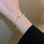 Elegant Round Alloy Freshwater Pearl Beaded Plating Inlay Rhinestones Bracelets