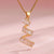 Elegant Shiny Maple Leaf Flower Stainless Steel Plating Inlay Zircon 18k Gold Plated Pendant Necklace