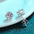 Elegant Shiny Round Sterling Silver Moissanite Zircon Ear Studs In Bulk