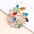 Elegant Shiny Wreath Alloy Inlay Rhinestones Women's Brooches