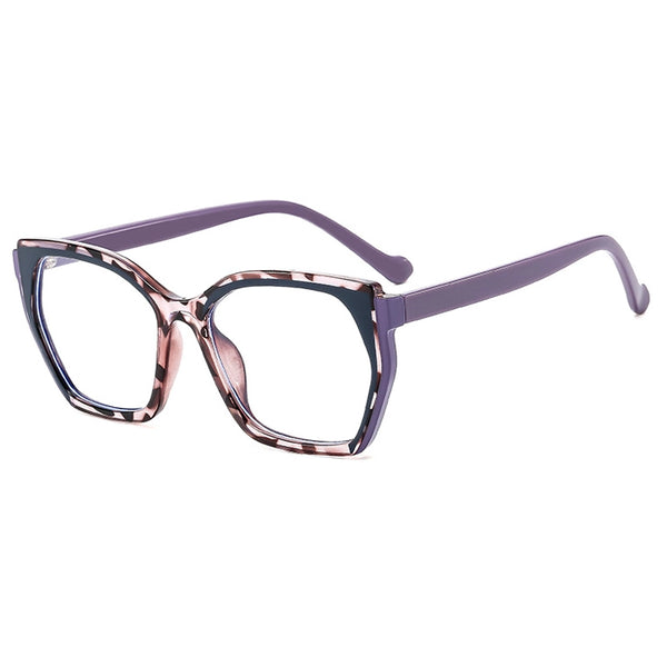 Elegant Simple Style Classic Style Leopard Ac Cat Eye Full Frame Glasses