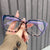 Elegant Simple Style Classic Style Leopard Ac Cat Eye Full Frame Glasses