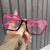 Elegant Simple Style Classic Style Leopard Ac Cat Eye Full Frame Glasses