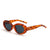 Elegant Simple Style Color Block Ac Oval Frame Full Frame Women's Sunglasses