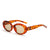 Elegant Simple Style Color Block Ac Oval Frame Full Frame Women's Sunglasses