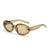 Elegant Simple Style Color Block Ac Oval Frame Full Frame Women's Sunglasses