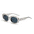 Elegant Simple Style Color Block Ac Oval Frame Full Frame Women's Sunglasses