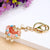 Elegant Simple Style Color Block Metal Inlay Rhinestones Women's Keychain