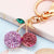 Elegant Minimalist Color Block Metal Inlay Rhinestones Women's Keychain