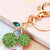 Elegant Minimalist Color Block Metal Inlay Rhinestones Women's Keychain