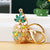 Elegant Minimalist Color Block Metal Inlay Rhinestones Women's Keychain