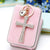 Elegant Minimalist Color Block Metal Inlay Rhinestones Women's Keychain