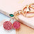 Elegant Minimalist Color Block Metal Inlay Rhinestones Women's Keychain