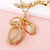 Elegant Simple Style Color Block Metal Inlay Rhinestones Women's Keychain