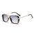 Elegant Simple Style Color Block Pc Square Full Frame Women's Sunglasses