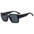 Elegant Simple Style Color Block Pc Square Full Frame Women's Sunglasses