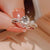 Elegant Simple Style Crown Copper Plating Inlay Zircon Rings