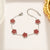 Elegant Simple Style Flower Titanium Steel Plating Inlay Shell Bracelets Earrings Necklace