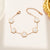 Elegant Simple Style Flower Titanium Steel Plating Inlay Shell Bracelets Earrings Necklace