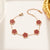 Elegant Simple Style Flower Titanium Steel Plating Inlay Shell Bracelets Earrings Necklace