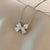 Elegant Simple Style Geometric Titanium Steel Plating Inlay Artificial Pearls Shell Zircon Necklace