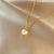 Elegant Simple Style Geometric Titanium Steel Plating Inlay Artificial Pearls Shell Zircon Necklace