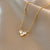 Elegant Simple Style Geometric Titanium Steel Plating Inlay Artificial Pearls Shell Zircon Necklace