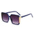 Elegant Simple Style Gradient Color Ac Square Full Frame Women's Sunglasses